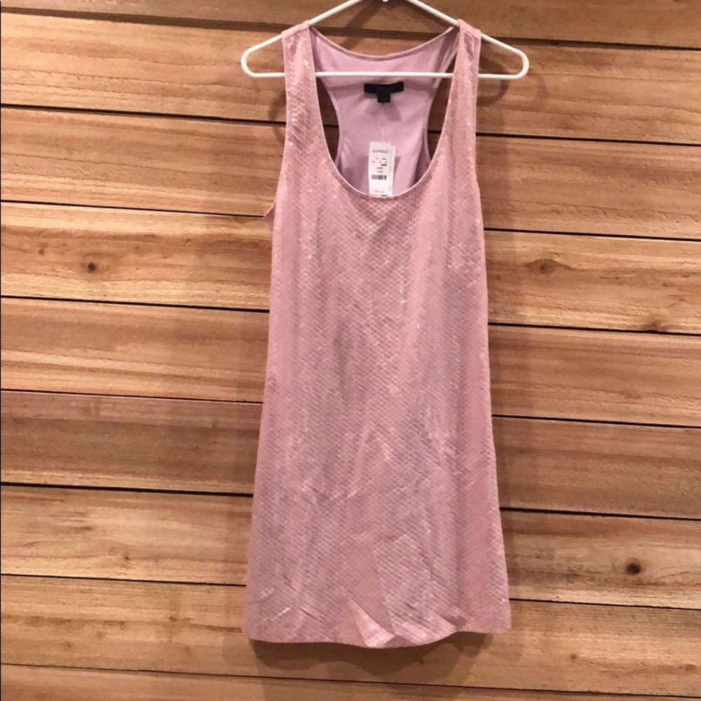 Express pink sequin dress
